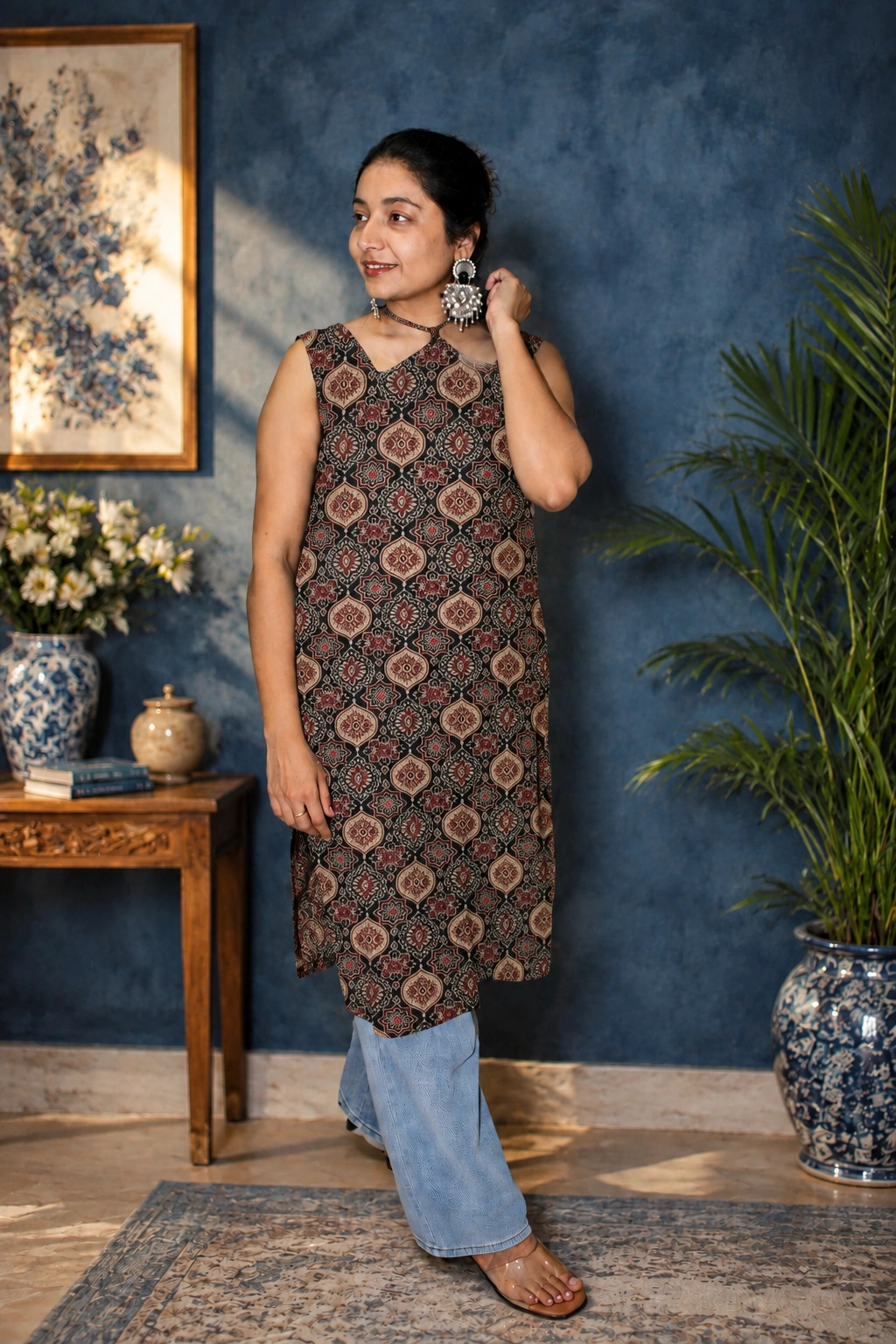 Saira Heritage Ajrakh Print Kurta 🤎 - alt